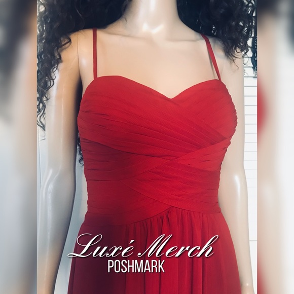 👗Pleated Bodice Dress by Azazie - Petite Size 6P - Picture 4 of 6